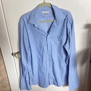 Joseph Abboud Light Blue & White Pinstripe Dress Shirt